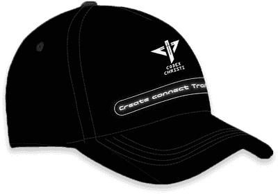 Basic Black Baseball Cap (Logo and Motto)